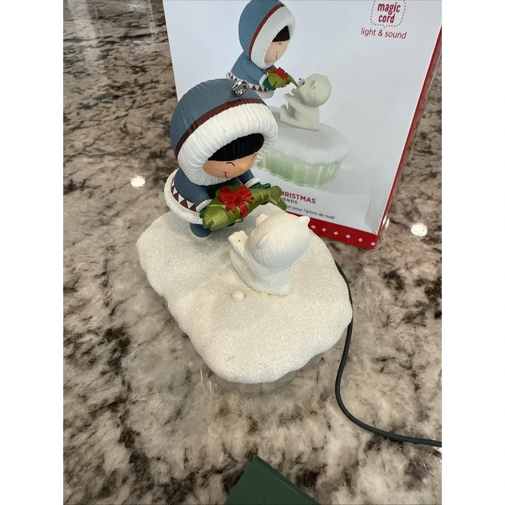 Frosty Friends A Fish for Christmas 2015 Hallmark Ornament Eskimo Polar Bear